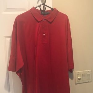 Red xxl polo gold 100% Cotten golf shirt